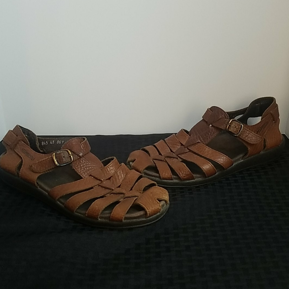Mephisto Sam Leather Sandals Size US Mens 9